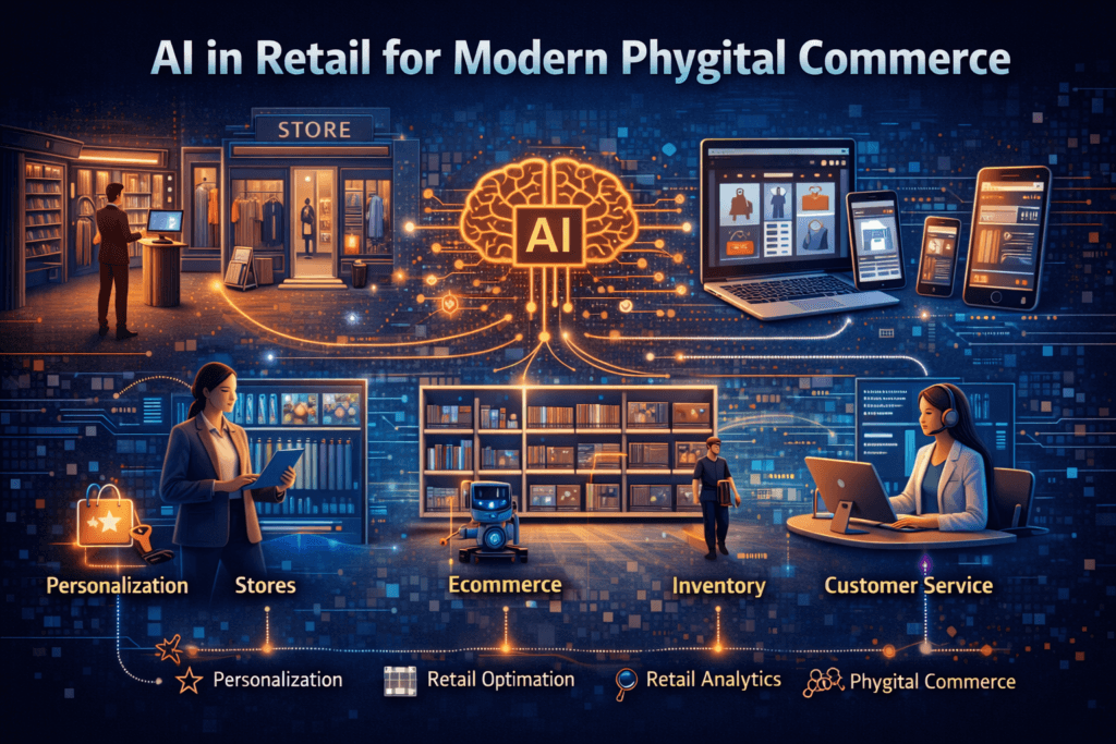 AI in retail connecting physical stores and digital channels in a phygital commerce experience