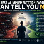 AI implementation partner decision map showing business request translation into right-sized workflow solutions