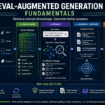 retrieval-augmented generation workflow showing retrieval, context assembly, generation, citations, and evaluation
