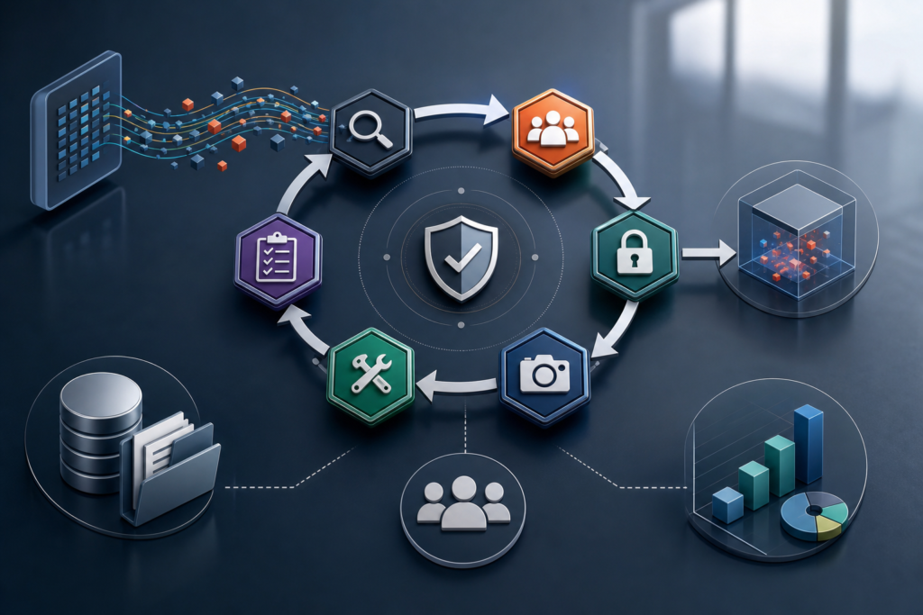 AI Incident Response Is the Missing Discipline 1 AI incident response workflow map showing detection, triage, containment, evidence capture, remediation, and governance updates.