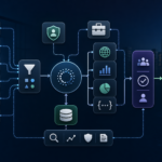 Context engineering for enterprise AI shown as a workflow map with data sources, permissions, tools, memory, human review, and audit logs.